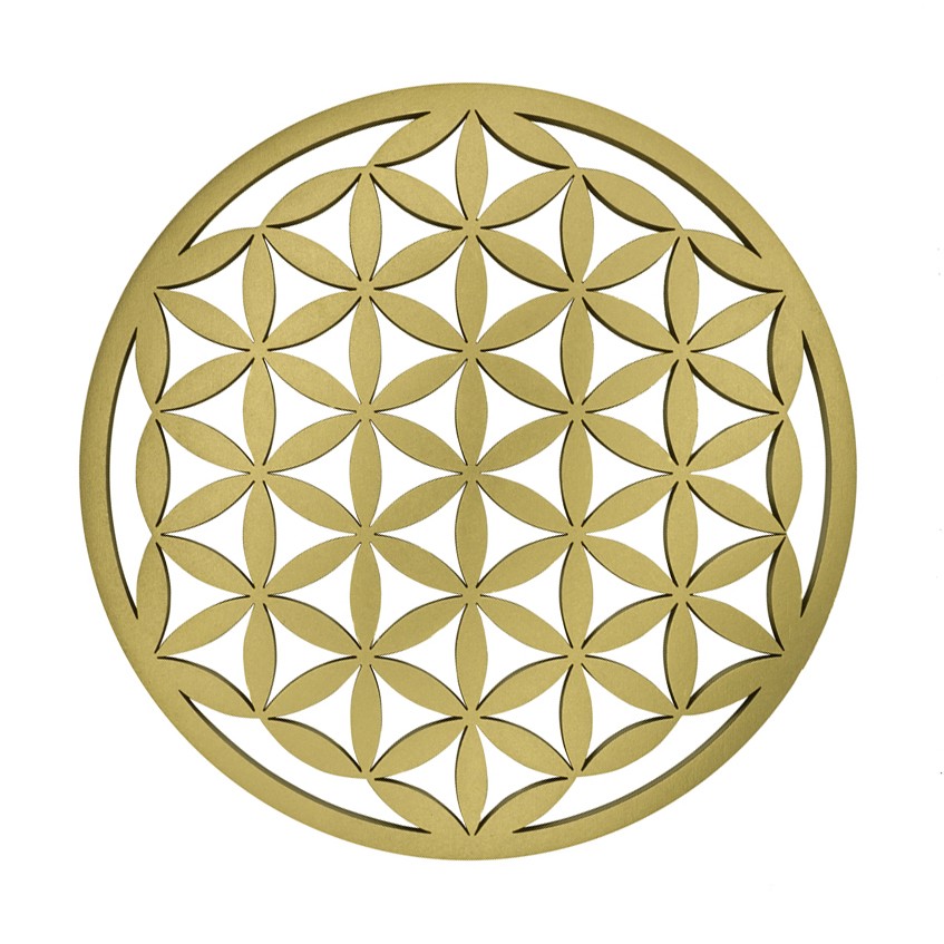 Flor de la Vida - Símbolo de la Conexión (sólido oro)